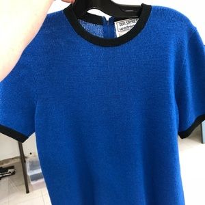 Blue and black Neiman Marcus wool top